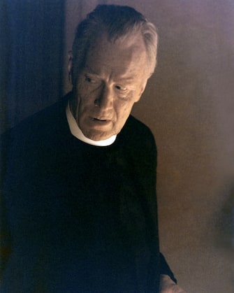 Swedish actor Max von Sydow on the set of The Exorcist, based on the novel by William Peter Blatty and directed by William Friedkin. (Photo by Warner Bros. Pictures/Sunset Boulevard/Corbis via Getty Images)