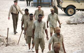 Idris Elba nel panni di Nelson Mandela in una scena del film Mandela - La lunga strada verso la libertà 2CAJ8128.CR2