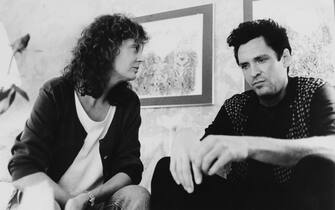107864664 Susan Sarandon and Michael Madsen star in the film 'Thelma And Louise', 1991. (Photo by MGM Studios/Getty Images)
