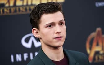 HOLLYWOOD, LOS ANGELES, CA, USA - APRIL 23: Tom Holland at the World Premiere Of Disney And Marvel's 'Avengers: Infinity War' held at the El Capitan Theatre, Dolby Theatre and TCL Chinese Theatre IMAX on April 23, 2018 in Hollywood, Los Angeles, California, United States. (Photo by Xavier Collin/Image Press Agency)