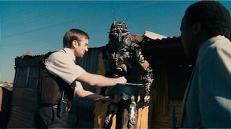Sharlto Copley in TriStar Pictures' sci-fi thriller District 9.