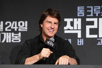 SEOUL, SOUTH KOREA - NOVEMBER 07:  Tom Cruise attends the press conference and photocall of the Paramount Pictures' 'Jack Reacher: Never Go Back' ahead of the Seoul Premiere at the Ritz Carlton Hotel on November 7, 2016 in Seoul, South Korea.  (Photo by Chung Sung-Jun/Getty Images for Paramount Pictures)