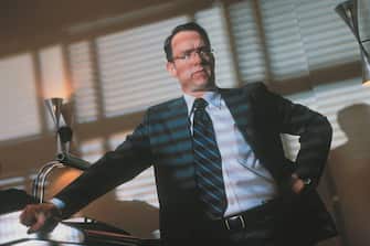 Quality: Original. 
Film Title: Catch Me If You Can.
Pictured : Tom Hanks stars as FBI agent Carl Hanratty  in "Catch Me If You Can".  Directed by Steven Spielberg.
Photo Credit : Andrew Cooper.
Copyright : TM &