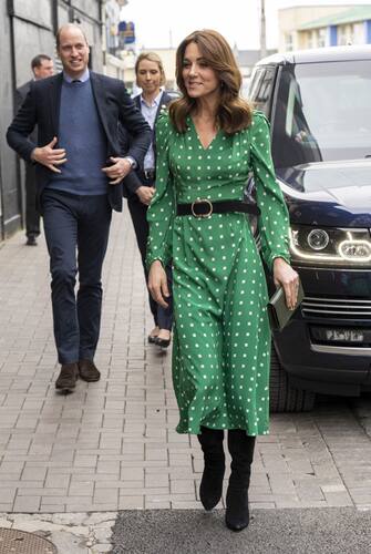 GALWAY, IRELAND - MARCH 05: Prince William, Duke of Cambridge and Catherine, Duchess of Cambridge arrive to visit a family-owned, traditional Irish pub in Galway city centre during day three of their visit to Ireland on March 5, 2020 in Galway, Ireland. (Photo by Arthur Edwards - WPA Pool/Getty Images)
