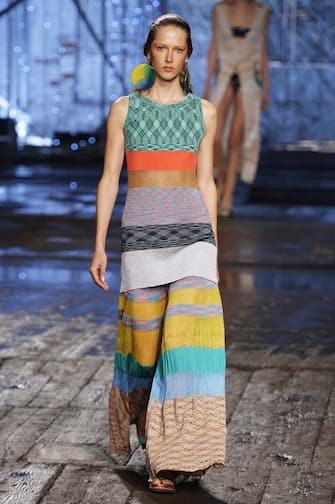 MILAN, ITALY - SEPTEMBER 25:  A model walks the runway at the Missoni Spring Summer 2017 fashion show during Milan Fashion Week on September 25, 2016 in Milan, Italy.  (Photo by Catwalking/Getty Images)