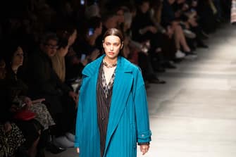MILAN, ITALY - FEBRUARY 22: Irina Shayk walks the runway during the Missoni fashion show as part of Milan Fashion Week Fall/Winter 2020-2021 on February 22, 2020 in Milan, Italy. (Photo by Victor Boyko/Getty Images)