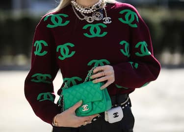 HAMBURG, GERMANY - MARCH 08: Leonie Hanne wearing a full Chanel look on March 08, 2021 in Hamburg, Germany. (Photo by Jeremy Moeller/Getty Images)