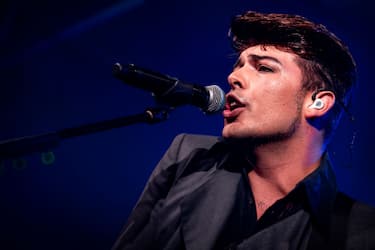ROME, ITALY - OCTOBER 16:  Stash of the The Kolors perform on October 16, 2019 in Rome, Italy. (Photo by Roberto Panucci - Corbis/Getty Images)