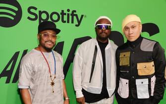 MEXICO CITY, MEXICO - MARCH 05: (L-R) Apl.de.ap, will.i.am and Taboo of The Black Eyed Peas attend the 2020 Spotify Awards at the Auditorio Nacional on March 05, 2020 in Mexico City, Mexico. (Photo by Matt Winkelmeyer/Getty Images for Spotify)
