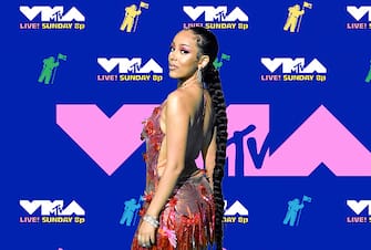UNSPECIFIED - AUGUST 30: (EDITORS NOTE: Image has been digitally enhanced.) Doja Cat attends the 2020 MTV Video Music Awards, broadcast on Sunday, August 30, 2020 in New York City. (Photo by Frazer Harrison/Getty Images for RCA)