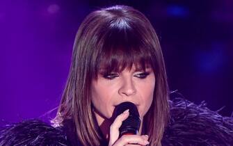 1128095531 SANREMO, ITALY - FEBRUARY 07: Alessandra Amoroso on stage during the third night of the 69th Sanremo Music Festival at Teatro Ariston on February 07, 2019 in Sanremo, Italy. (Photo by Daniele Venturelli/Daniele Venturelli/WireImage)