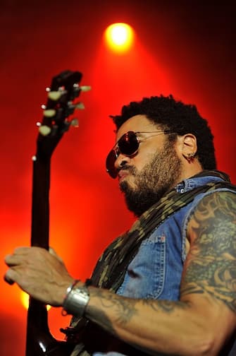 US musician Lenny Kravitz performs on stage during the 22nd edition of the Cognac Blues Passion festival in Cognac on July 2, 2015. AFP PHOTO/ Guillaume SOUVANT (Photo by GUILLAUME SOUVANT / AFP)        (Photo credit should read GUILLAUME SOUVANT/AFP via Getty Images)