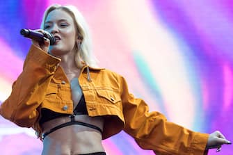 LIVERPOOL, ENGLAND - SEPTEMBER 2: Zara Larson performs on stage during Fusion Festival 2018 at Otterspool Parade on September 2, 2018 in Liverpool, England. (Photo by Carla Speight/Getty Images)