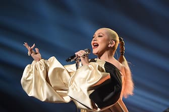 LOS ANGELES, CALIFORNIA - NOVEMBER 24: Christina Aguilera performs onstage during the 2019 American Music Awards at Microsoft Theater on November 24, 2019 in Los Angeles, California. (Photo by Kevin Mazur/AMA2019/Getty Images for dcp)