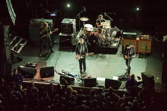 Billy Corgan, Jeff Schroeder, Brad Wilk (drums) and Mark Stoermer (bass, Killers) of Smashing Pumpkins perform live on stage at Koko, Camden, London. ( - 2014-12-06, David Jensen / IPA) p.s. la foto e' utilizzabile nel rispetto del contesto in cui e' stata scattata, e senza intento diffamatorio del decoro delle persone rappresentate