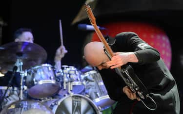 epa07637596 Billy Corgan of the US alternative rock band The Smashing Pumpkins performs on the Zeppelin stage at the 'Rock im Park'  festival in Nuremberg, Germany, 09 June 2019. The festival takes place from 07 to 09 June.  EPA/TIMM SCHAMBERGER