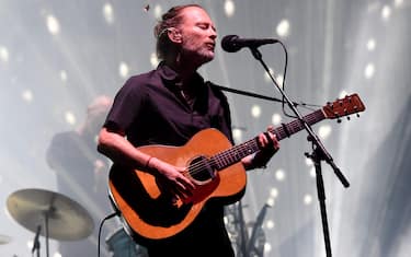 INDIO, CA - APRIL 21:  Musician Thom Yorke of Radiohead performs on the Coachella Stage during day 1 of the 2017 Coachella Valley Music & Arts Festival (Weekend 2) at the Empire Polo Club on April 21, 2017 in Indio, California.  (Photo by Kevin Winter/Getty Images for Coachella)