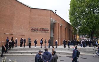 Funerali di Milva al Piccolo Teatro di Milano (MILANO - 2021-04-27, DUILIO PIAGGESI) p.s. la foto e' utilizzabile nel rispetto del contesto in cui e' stata scattata, e senza intento diffamatorio del decoro delle persone rappresentate