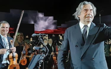 Il maestro Riccardo Muti dirige l'Aida, di Verdi, all'Arena di Verona, 20 giugno 2021.   ANSA / Michele Galvan