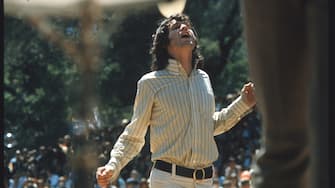 Jim Morrison dances during the Doors' set at Fantasy Fair in Marin County, California, during the Summer of Love, 1967; (Photo by Elaine Mayes/Getty Images)