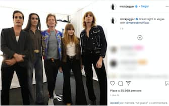 La foto di Mick Jagger coi Maneskin pubblicata su Instagram 