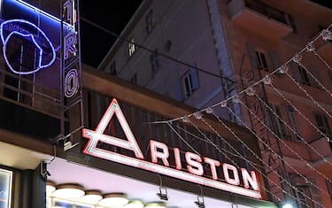 Il teatro Ariston aperto per il 71/o Festival della canzone italiana, Sanremo, 28 febbraio 2021.   ANSA/ETTORE FERRARI