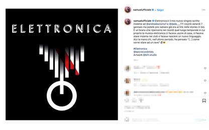 Samuel dei Subsonica annuncia un nuovo singolo solista, "Elettronica"