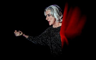 TEATRO CELEBRAZIONI, BOLOGNA, ITALY - 2019/03/07: Drusilla Foer, actress, singer, artist, diva brings her recital "Eleganzissima" to the theater. A journey into music that has marked her life and the secrets of the private life of a true diva. Teatro Celebrazioni, Bologna. (Photo by Luigi Rizzo/Pacific Press/LightRocket via Getty Images)