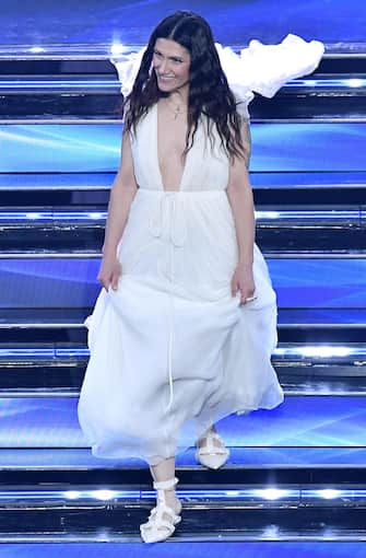 Italian singer Elisa on stage at the Ariston theatre during the 72nd Sanremo Italian Song Festival, in Sanremo, Italy, 05 February 2022. The music festival runs from 01 to 05 February 2022.   ANSA/ETTORE FERRARI 