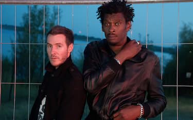 GRAEFENHAINICHEN, GERMANY - JULY 18:  ***EXCLUSVE ACCESS*** British music production duo Massive Attack poses backstage at the Melt! festival in Ferropolis  on July 18, 2010 in Graefenhainichen, Germany. (Photo by Marco Prosch/Getty Images)