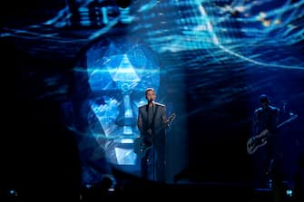 KIEV, UKRAINE - MAY 13: Singer Jewhen Halytsch of the band O.Torvald, representing Ukraine, performs the song 'Time' during the final of the 62nd Eurovision Song Contest at International Exhibition Center (IEC) on May 13, 2017 in Kiev, Ukraine.  (Photo by Michael Campanella / Getty Images)