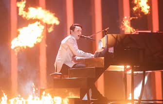 dpatop - 12 May 2018, Portugal, Lisbon: Ukraine's Melovin performs 'Under the Ladder' at the finals of the 63rd Eurovision Song Contest.  Photo: JÃ¶rg Carstensen / dpa (Photo by JÃ¶rg Carstensen / picture alliance via Getty Images)