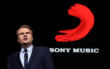 LAS VEGAS, NEVADA - JANUARY 07: Sony Music Entertainment CEO Rob Stringer speaks during a Sony press event for CES 2019 at the Las Vegas Convention Center on January 7, 2019 in Las Vegas, Nevada. CES, the world's largest annual consumer technology trade show, runs from January 8-11 and features about 4,500 exhibitors showing off their latest products and services to more than 180,000 attendees. (Photo by Justin Sullivan/Getty Images)