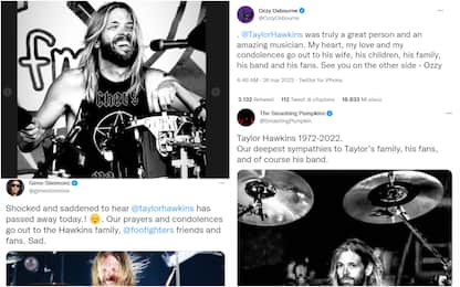 Taylor Hawkins, sui social omaggi al batterista dei Foo Fighters. FOTO