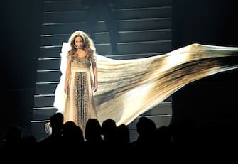 LOS ANGELES, CA - NOVEMBER 20:  Singer Jennifer Lopez performs onstage at the 2011 American Music Awards held at Nokia Theatre L.A. LIVE on November 20, 2011 in Los Angeles, California.  (Photo by Kevork Djansezian/Getty Images)