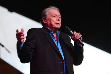 INDIO, CA - APRIL 25:  Singer Mickey Gilley performs onstage during day 2 of the Stagecoach Music Festival at The Empire Polo Club on April 25, 2015 in Indio, California.  (Photo by Scott Dudelson/FilmMagic)