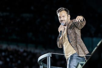 MILAN, ITALY - JUNE 13: Cesare Cremonini performs at Stadio San Siro on June 13, 2022 in Milan, Italy. (Photo by Sergione Infuso/Corbis via Getty Images)