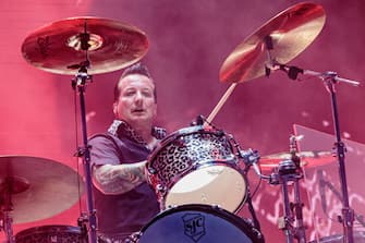 MILAN, ITALY - JUNE 15: TrÃ© Cool of Green Day performs at Ippodromo SNAI La Maura during the I-Days Festival on June 15, 2022 in Milan, Italy. (Photo by Sergione Infuso/Corbis via Getty Images)