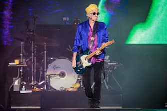 MILAN, ITALY - JUNE 21: Keith Richards of The Rolling Stones performs at Stadio San Siro on June 21, 2022 in Milan, Italy.  (Photo by Sergione Infuso / Corbis via Getty Images)
