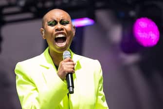 GLASTONBURY, ENGLAND - JUNE 25: Skin from Skunk Anansie performs on The Other Stage during day four of Glastonbury Festival at Worthy Farm, Pilton on June 25, 2022 in Glastonbury, England. (Photo by Harry Durrant/Getty Images)