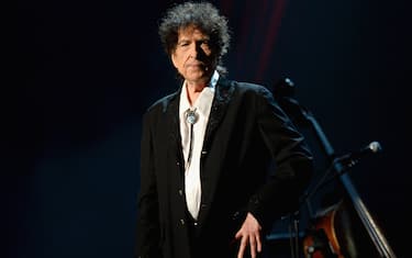 LOS ANGELES, CA - FEBRUARY 06:  Honoree Bob Dylan speaks onstage at the 25th anniversary MusiCares 2015 Person Of The Year Gala honoring Bob Dylan at the Los Angeles Convention Center on February 6, 2015 in Los Angeles, California. The annual benefit raises critical funds for MusiCares' Emergency Financial Assistance and Addiction Recovery programs. For more information visit musicares.org.  (Photo by Michael Kovac/WireImage)