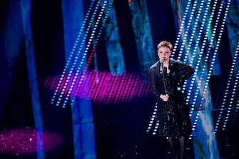 Arisa attend the closing night of 66th Festival di Sanremo 2016 at Teatro Ariston on February 13, 2016 in Sanremo, Italy. (Photo by Manuel Romano/NurPhoto) (Photo by NurPhoto/NurPhoto via Getty Images)