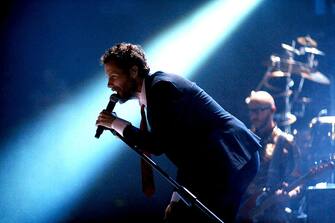 CASALECCHIO DI RENO, ITALY - MARCH 04:  Lorenzo Cherubini "Jovanotti" performs on stage during the last concert of his "Ora Tour" at Unipol Arena on March 4, 2012 in Casalecchio di Reno, Italy.  (Photo by Roberto Serra - Iguana Press/Getty Images)