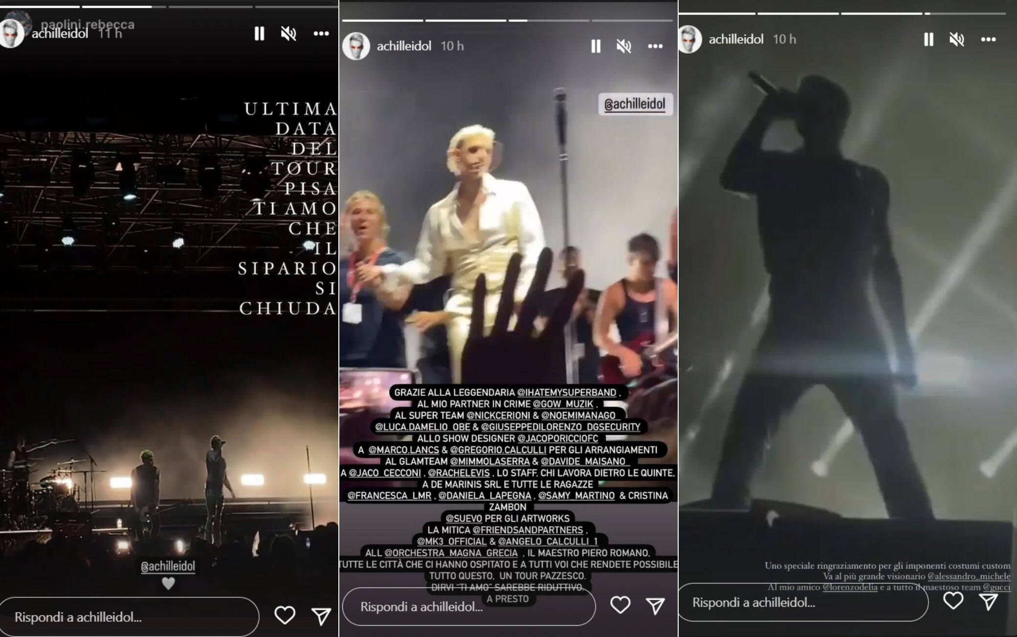 Achille Lauro chiude il tour a Pisa le immagini del concerto finale