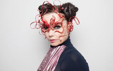 TOKYO, JAPAN - JUNE 28:  Bjork attends the 'Making of Bjork Digital' at the National Museum of Emerging Science on June 28, 2016 in Tokyo, Japan. In the event Bjork delivered world's first 360-degree virtual reality live streaming performance for the first time in the world. The recorded performance will be exhibited at 'Bjork Digital - Music and Virtual Reality' from June 29 to July 18, 2016.  (Photo by Santiago Felipe/Getty Images)