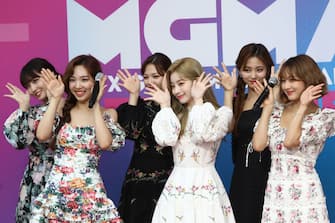 SEOUL, SOUTH KOREA - AUGUST 01: Girl group TWICE arrives at the M2 X Genie Music Awards on August 01, 2019 in Seoul, South Korea. (Photo by Chung Sung-Jun/Getty Images)