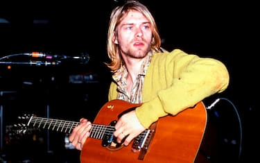 (NO TABLOIDS)    Kurt Cobain of Nirvana during Nirvana in New York, New York.  (Photo by Kevin Mazur/WireImage)