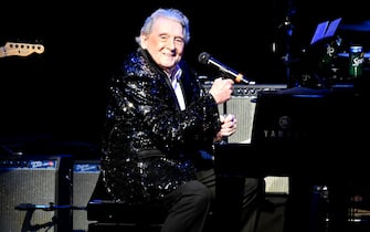 CERRITOS, CALIFORNIA - NOVEMBER 17:  Singer Jerry Lee Lewis performs onstage at Cerritos Center for the Performing Arts on November 17, 2018 in Cerritos, California. (Photo by Scott Dudelson/Getty Images)