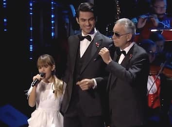 Andrea Bocelli e i figli in concerto per la famiglia reale inglese