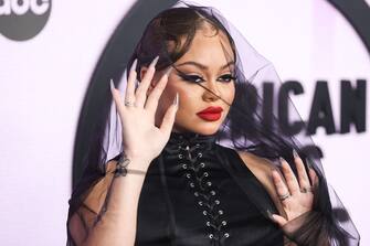 LOS ANGELES, CALIFORNIA, USA - NOVEMBER 20: Latto (Alyssa Michelle Stephens) arrives at the 2022 American Music Awards (50th Annual American Music Awards) held at Microsoft Theater at LA Live on November 20, 2022 in Los Angeles, California, United States ., Credit: Xavier Collin / Avalon